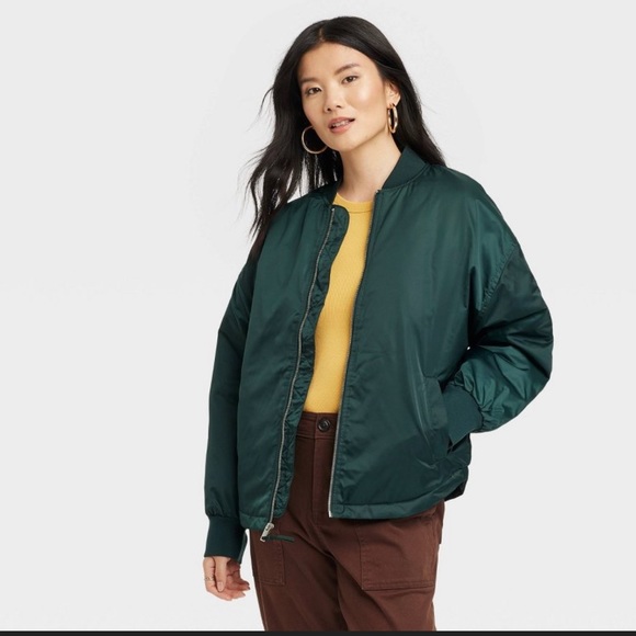 Woman’s bomber jacket- A New Day- Olive Green - Picture 2 of 4